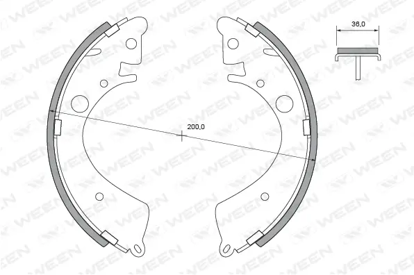 Brake Shoe Set (152-2056)