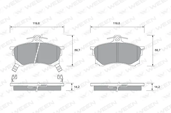 Brake Pad Set, disc brake (151-1710)