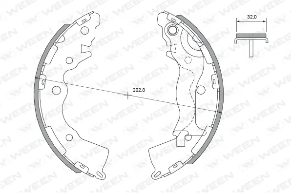 Brake Shoe Set (152-2468)