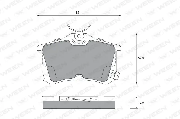 Brake Pad Set, disc brake (151-2185)