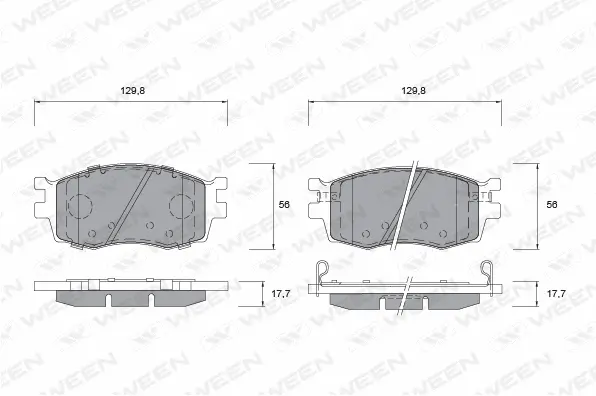 Brake Pad Set, disc brake (151-1193)
