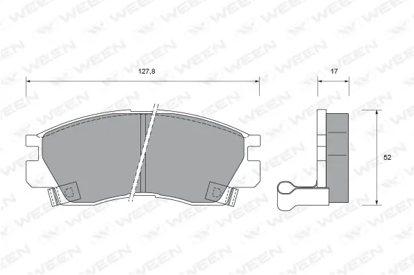 Brake Pad Set, disc brake (151-1544)