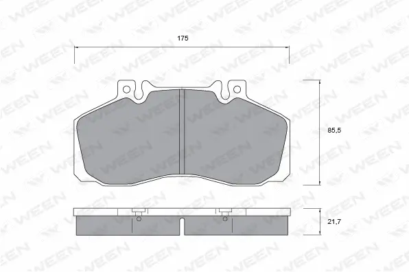 Brake Pad Set, disc brake (151-1019)