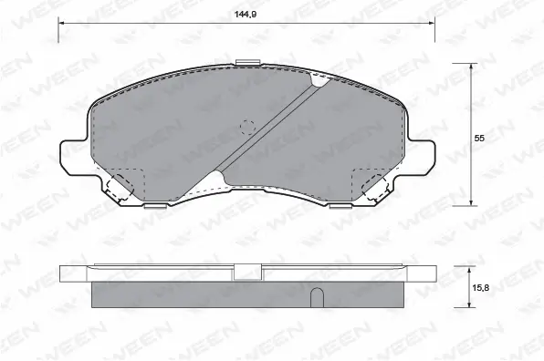 Brake Pad Set, disc brake (151-1114)