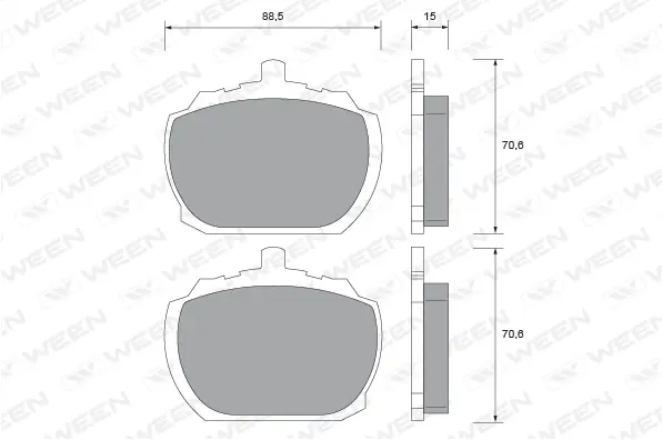 Brake Pad Set, disc brake (151-2359)