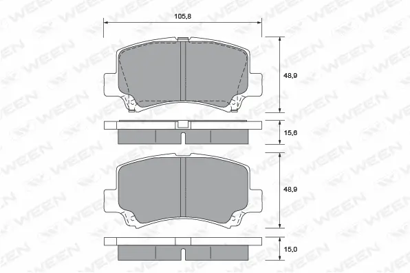 Brake Pad Set, disc brake (151-2210)