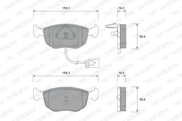 Brake Pad Set, disc brake (151-1708)