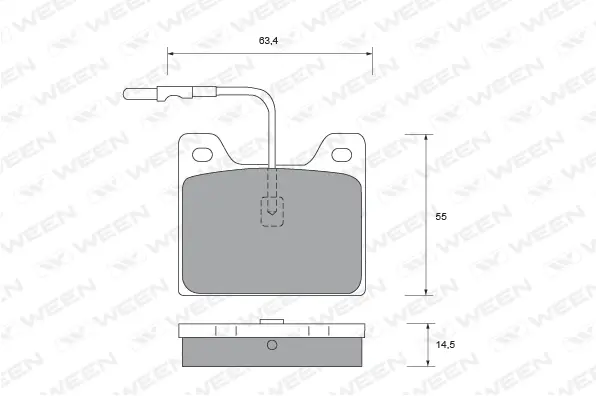 Brake Pad Set, disc brake (151-1447)