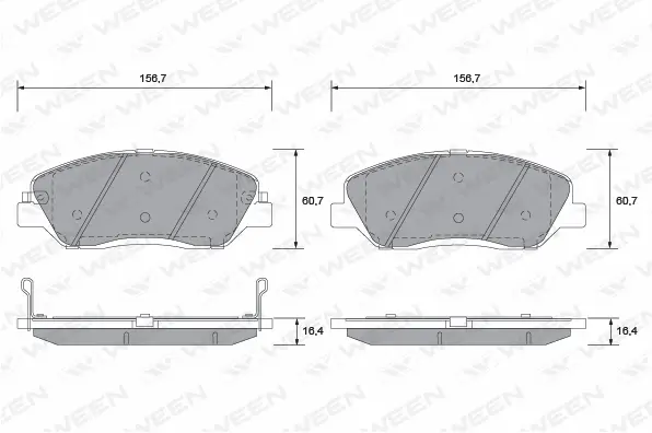 Brake Pad Set, disc brake (151-1190)