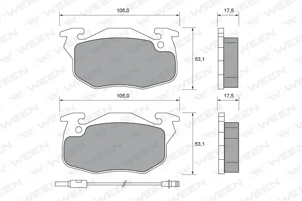 Brake Pad Set, disc brake (151-1620)