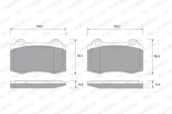Brake Pad Set, disc brake (151-1932)