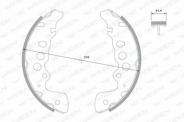 Brake Shoe Set (152-2435)