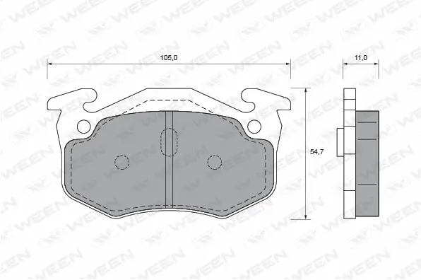 Brake Pad Set, disc brake (151-1503)