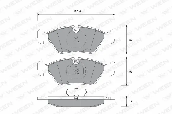Brake Pad Set, disc brake (151-2099)