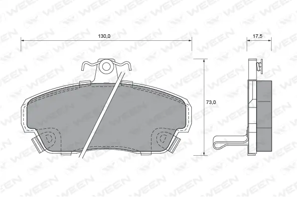 Brake Pad Set, disc brake (151-1623)