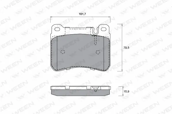 Brake Pad Set, disc brake (151-1297)