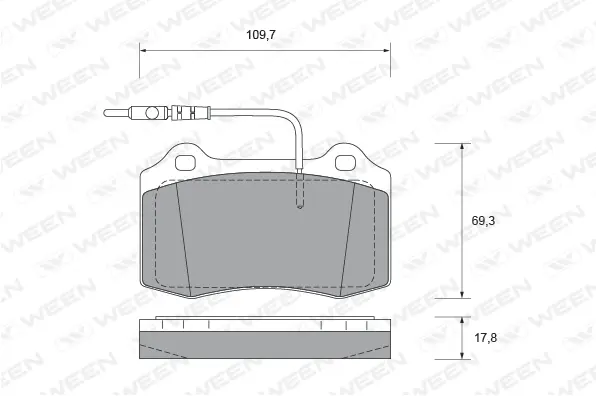 Brake Pad Set, disc brake (151-1811)