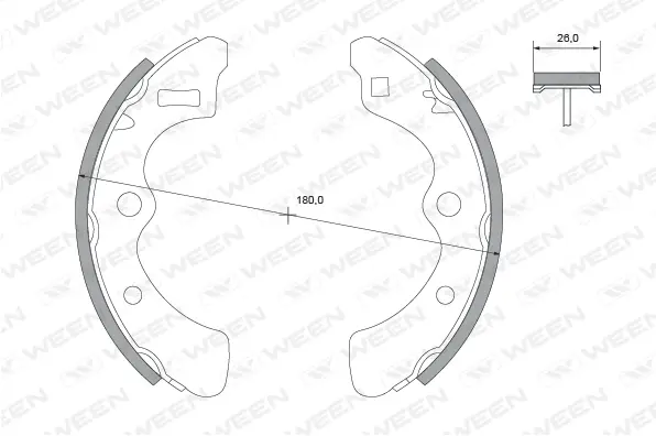 Brake Shoe Set (152-2249)