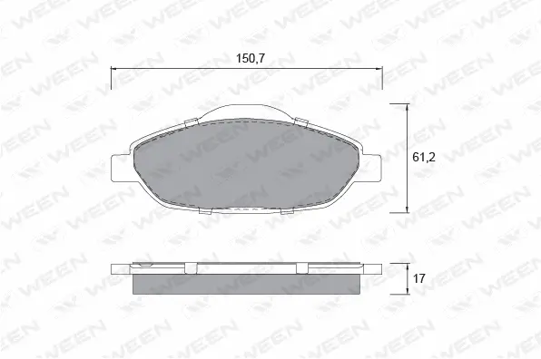 Brake Pad Set, disc brake (151-1326)