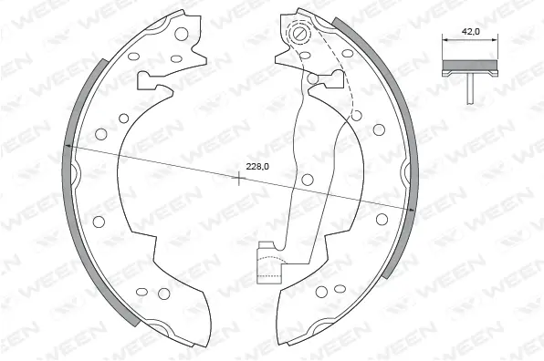 Brake Shoe Set (152-2200)