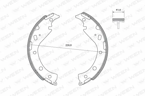 Brake Shoe Set (152-0004)