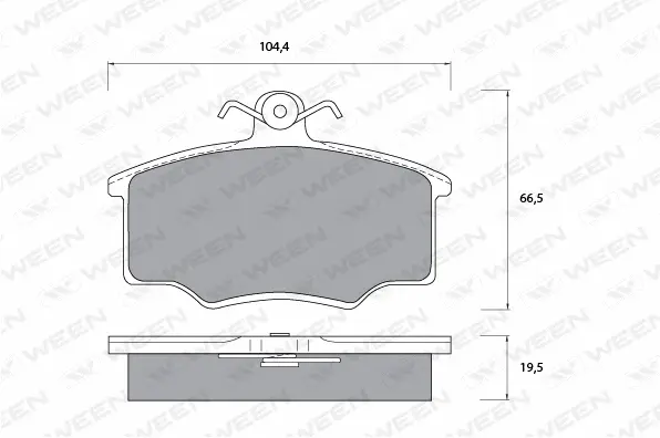 Brake Pad Set, disc brake (151-1096)
