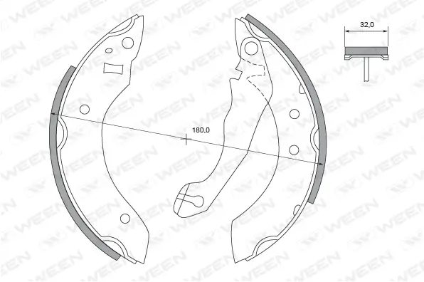Brake Shoe Set (152-2176)