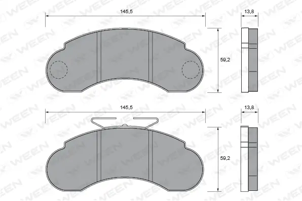 Brake Pad Set, disc brake (151-1647)