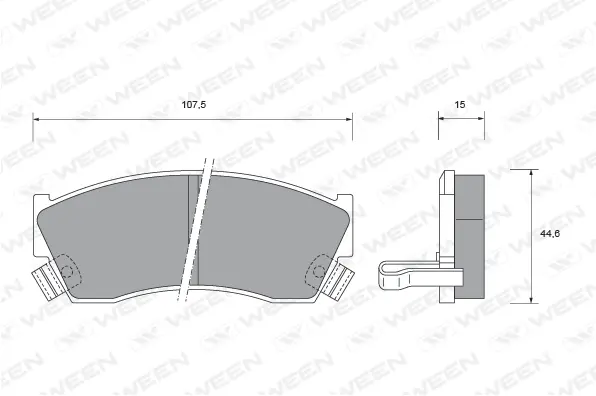 Brake Pad Set, disc brake (151-1484)