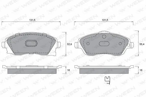 Brake Pad Set, disc brake (151-1311)