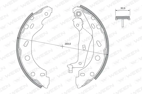 Brake Shoe Set (152-2440)