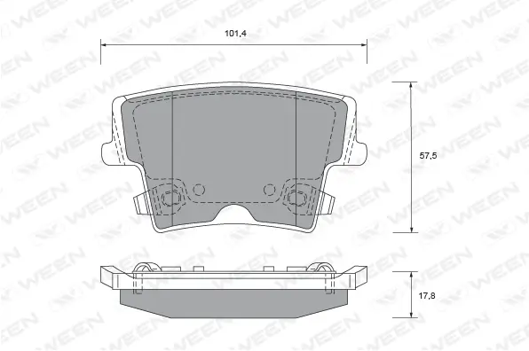 Brake Pad Set, disc brake (151-2503)