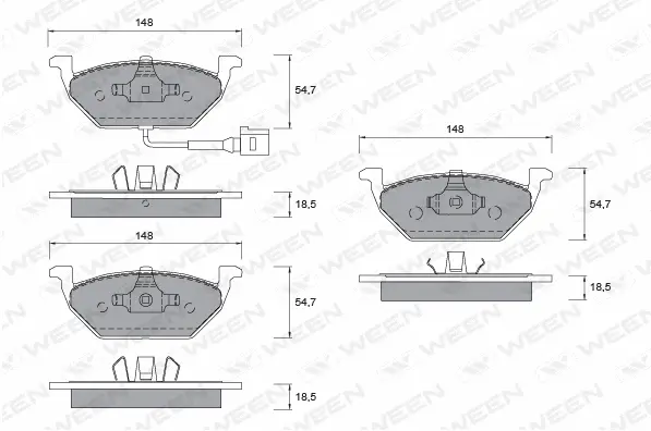 Brake Pad Set, disc brake (151-1253)