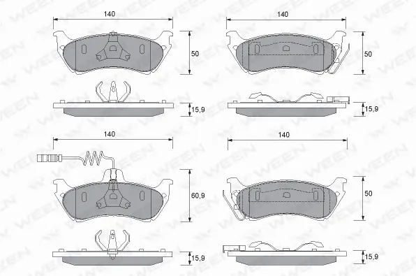 Brake Pad Set, disc brake (151-1230)