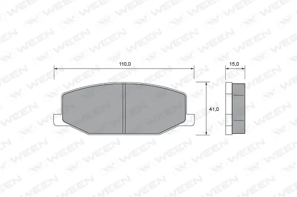 Brake Pad Set, disc brake (151-2387)