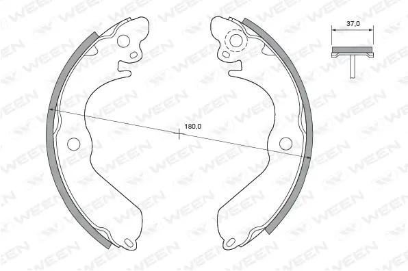 Brake Shoe Set (152-2380)