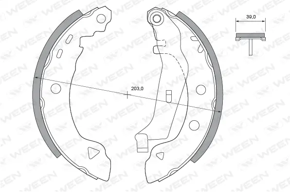 Brake Shoe Set (152-2310)