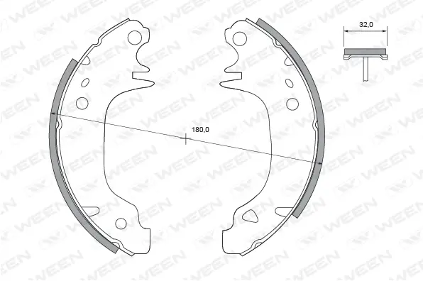 Brake Shoe Set (152-2292)