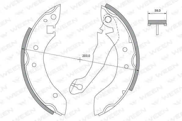 Brake Shoe Set (152-2180)