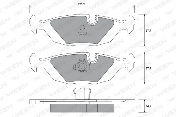Brake Pad Set, disc brake (151-1612)