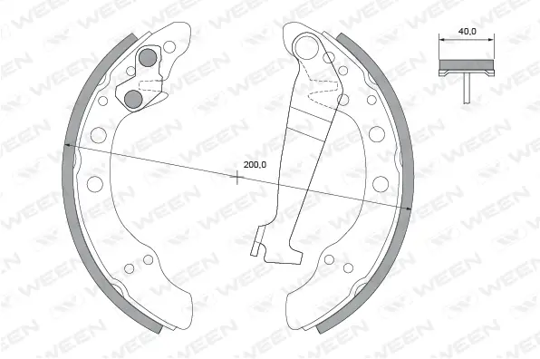 Brake Shoe Set (152-2252)