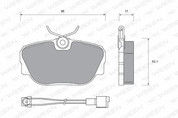 Brake Pad Set, disc brake (151-1264)