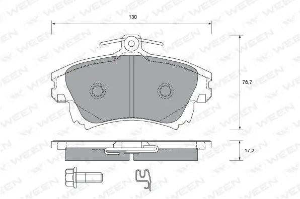 Brake Pad Set, disc brake (151-2351)