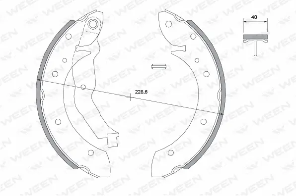 Brake Shoe Set (152-2035)