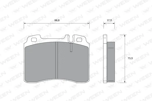 Brake Pad Set, disc brake (151-1560)