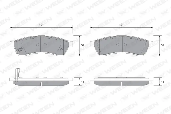Brake Pad Set, disc brake (151-2566)