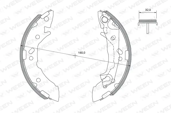 Brake Shoe Set (152-2429)