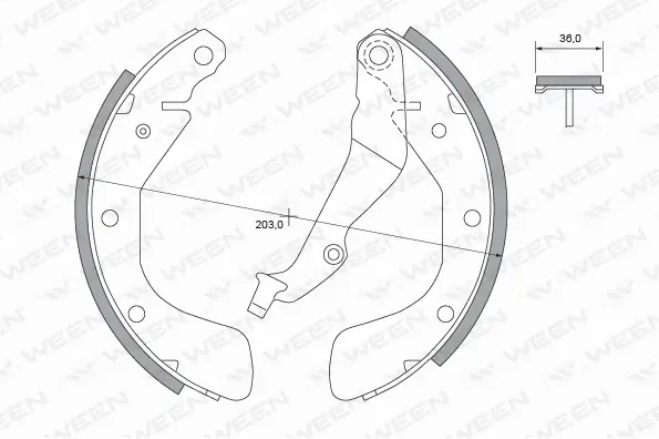 Brake Shoe Set (152-2051)