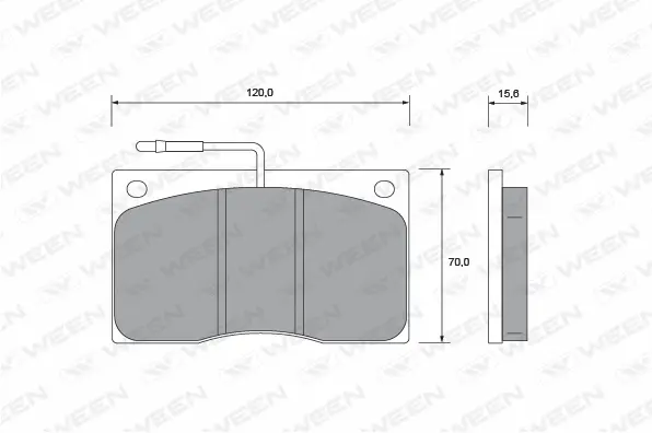 Brake Pad Set, disc brake (151-1007)