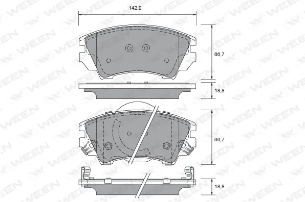 Brake Pad Set, disc brake (151-2692)